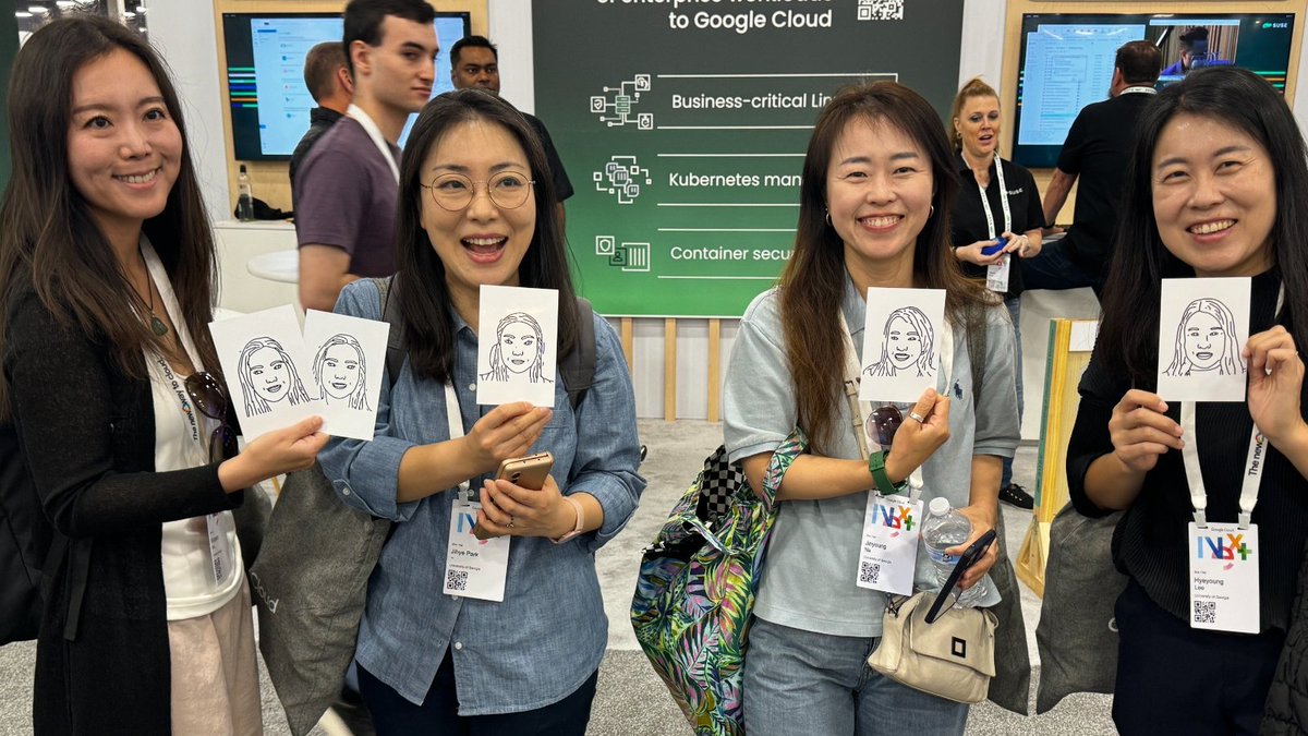 We loved spending time with our partner, @googlecloud at their annual global #GoogleCloudNext Conference! Over 1,800 individuals came to check out our booth, and we had a great time meeting everyone and sharing AI caricatures being drawn by our friendly bots. #WeAreUKG