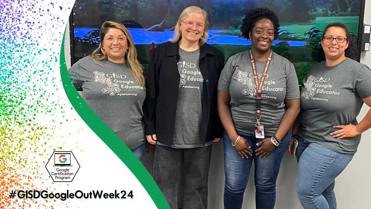 <a href="/EtheridgeARC15/">Andrea Etheridge</a> and I got to celebrate the final day of #GISDGoogleOutWeek24 with a Google Level 2 Bootcamp and some familiar faces. Thanks for hanging out with us today and showing off your Level 1 status!