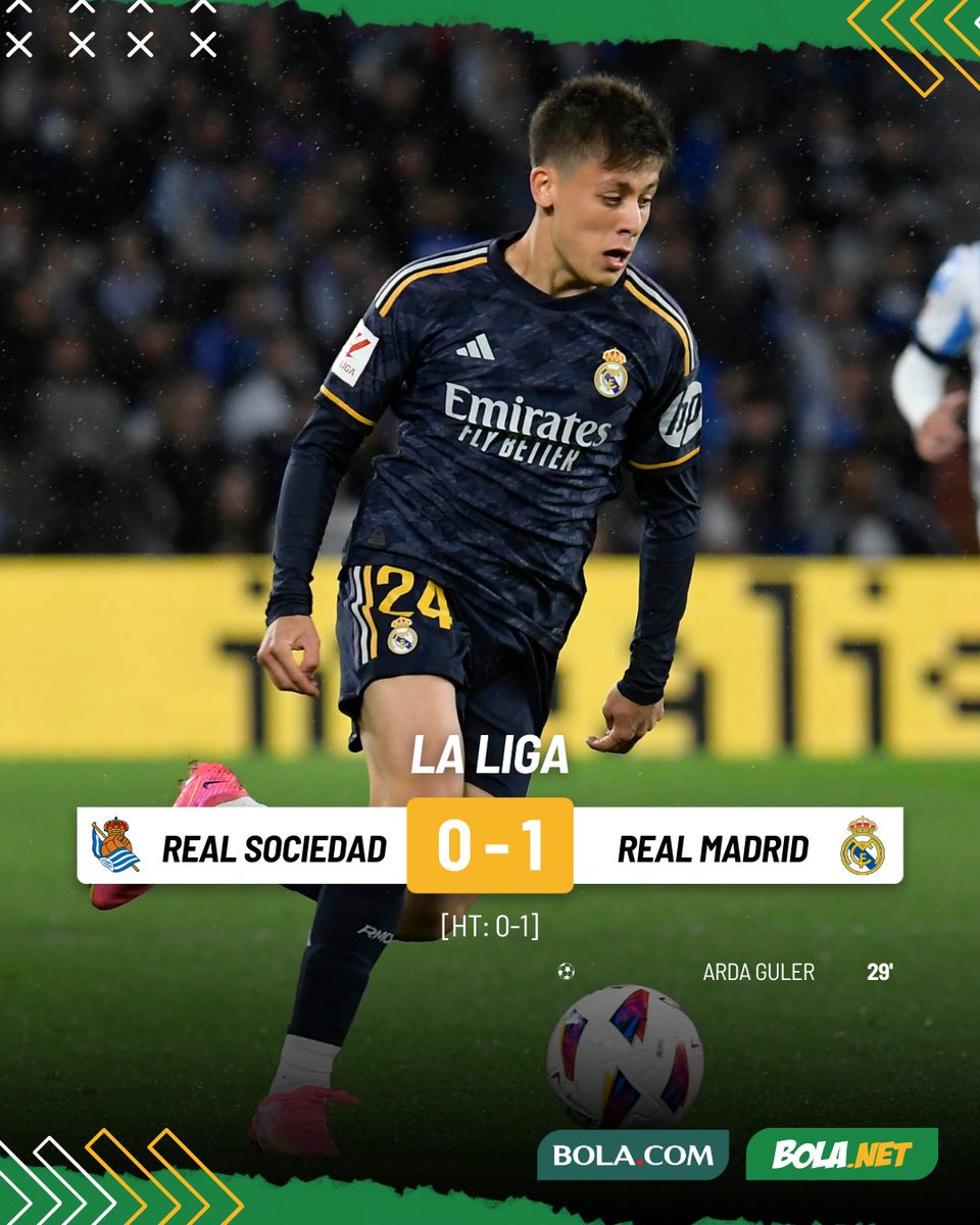 #LiveBolanet FT: Real Sociedad 0-1 Real Madrid | Possessions: 56%-44% | Shots: 10-4 | Corners: 11-3

Gol tunggal Arda Guler bawa Los Blancos raih poin penuh!

#laliga #realsociedad #realmadrid #blnrin #bolanetreview