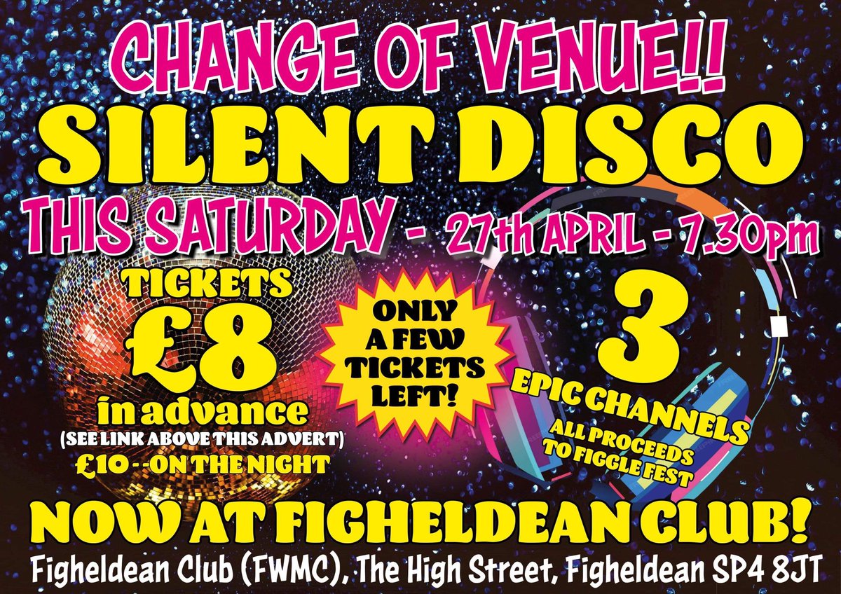 Advance tickets at tinyurl.com/f67w2w6b
#salisbury #figheldean #silentdisco