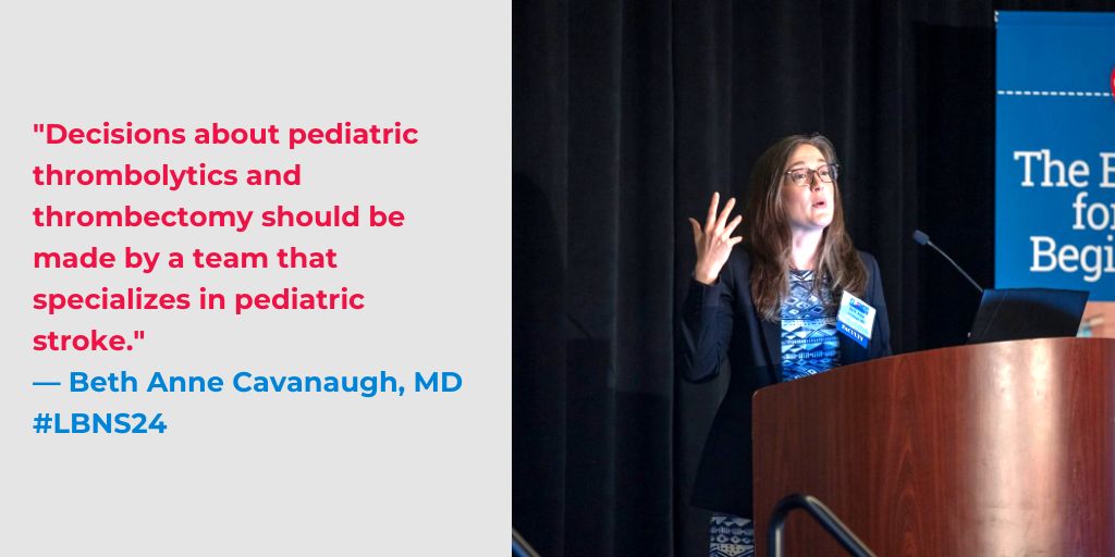 Director of Le Bonheur’s Pediatric Stroke Program Beth Anne Cavanaugh discusses several cases of pediatric stroke while discussing various treatment options for different types of strokes. #LBNS24
