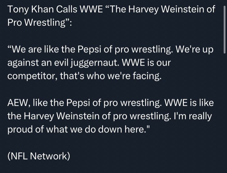 Reminder that Tony Khan forced a woman to sign an NDA, in order to protect Chris Jericho, & to save aew’s tv deal Also a reminder that Vince McMahon is no longer with wwe, while Tk downplayed the allegations, and harboring multple sext pest on his roster We didn’t forget Tony