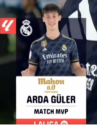 Tebrikler #ardaguler ... Çok parlak bir gelecek bekliyor seni. Şahanesin... 👏👏👏 #HalaMadrid