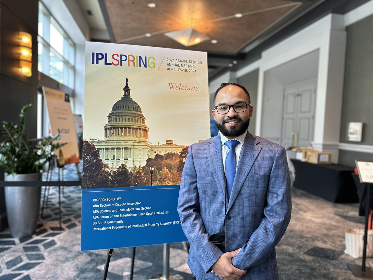 A pleasure meeting everyone at the 2024 ABA-IPL Spring Conference in Maryland last week to discuss intellectual property (IP), ethics, new developments, and how Syed Law can best help your firm. (@ABAesq) #ip #IntellectualProperty #IntellectualPropertyDay