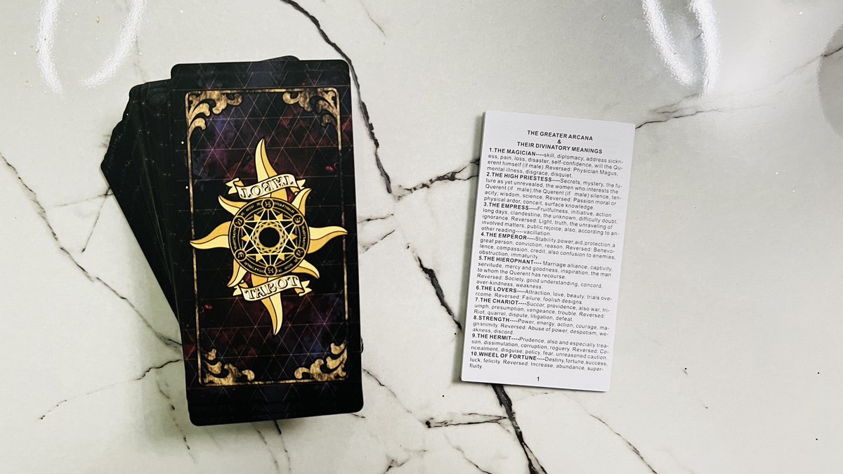 All Tarot Decks you can find in my store have either a booklet or a book. I have the best distributors and not those Chinese Cheap Quality ones with a QR on the Box to Download the guide. Order Your Iridescent Tarot Now weeklytarot.com/products/iride…