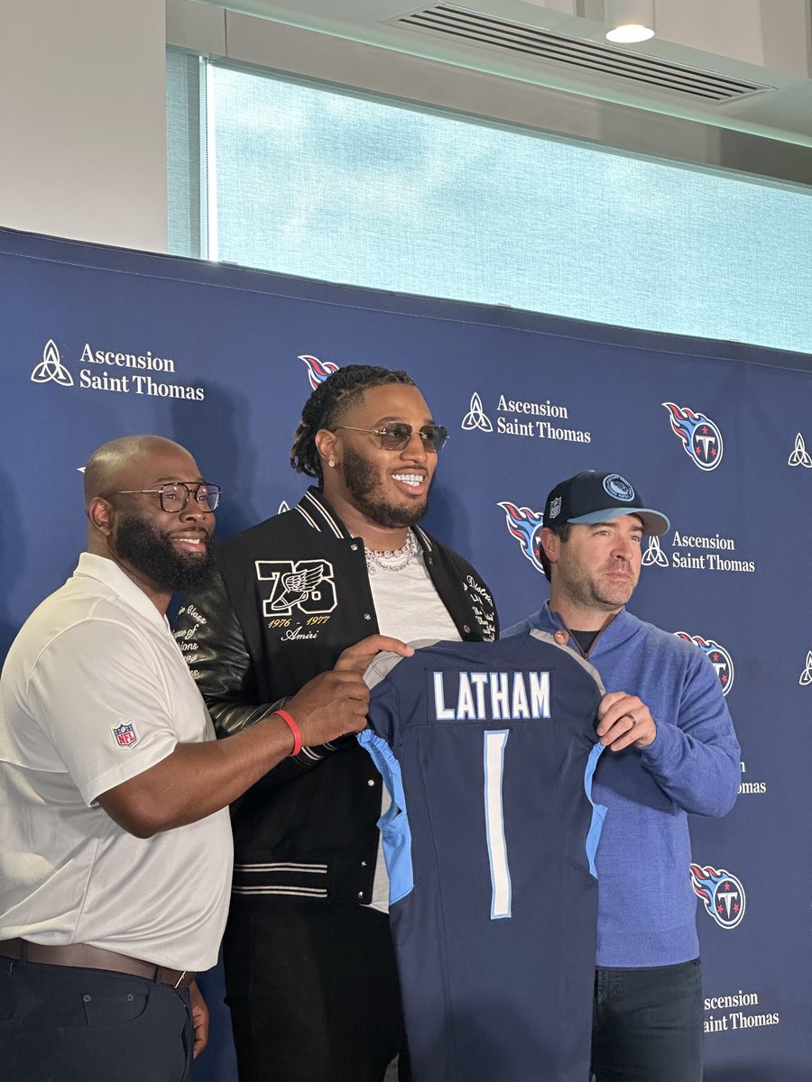 JC Latham introduced as the newest member of the Titans
