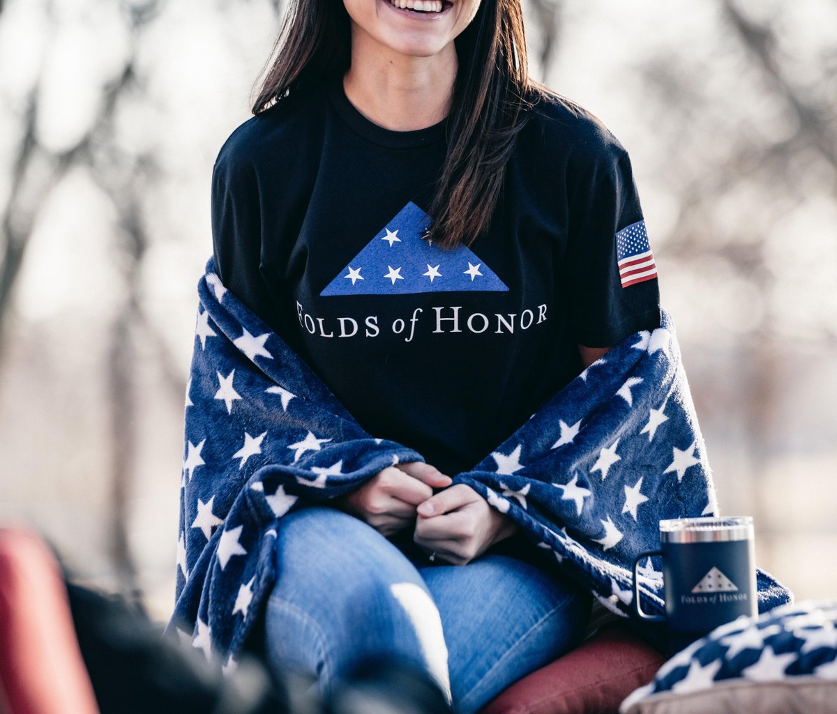 Shop our Folds of Honor Logo T-Shirts and wear your support on your sleeve! Each purchase you make from our store makes a difference in the lives of military and first responder families. Get your t-shirt and help change lives today: store.foldsofhonor.org/collections/t-…