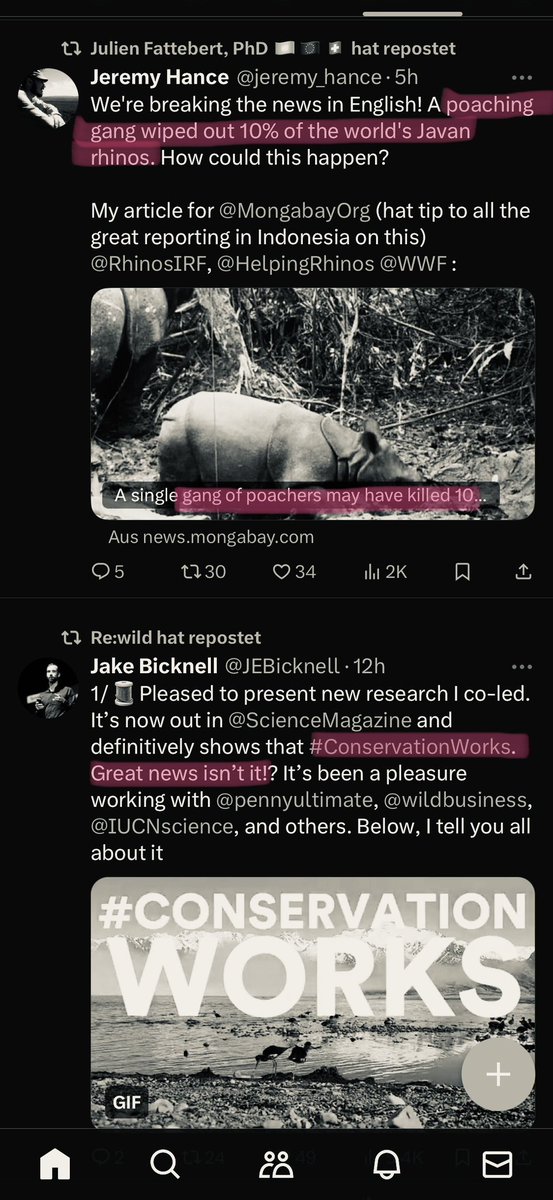 #ConservationWorks, it does. And we cannot and will not have a break from it. See the screenshot of our timeline 👇😖@JEBicknell @RhinosIRF