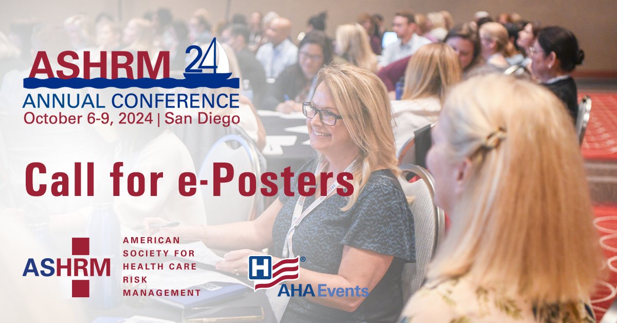 📢 Showcase your insights and expertise at ASHRM24! The deadline is April 30. Submit a proposal for an e-Poster at the ASHRM Annual Conference and highlight the groundbreaking work happening in your organization! ow.ly/FFjl50RpEEY