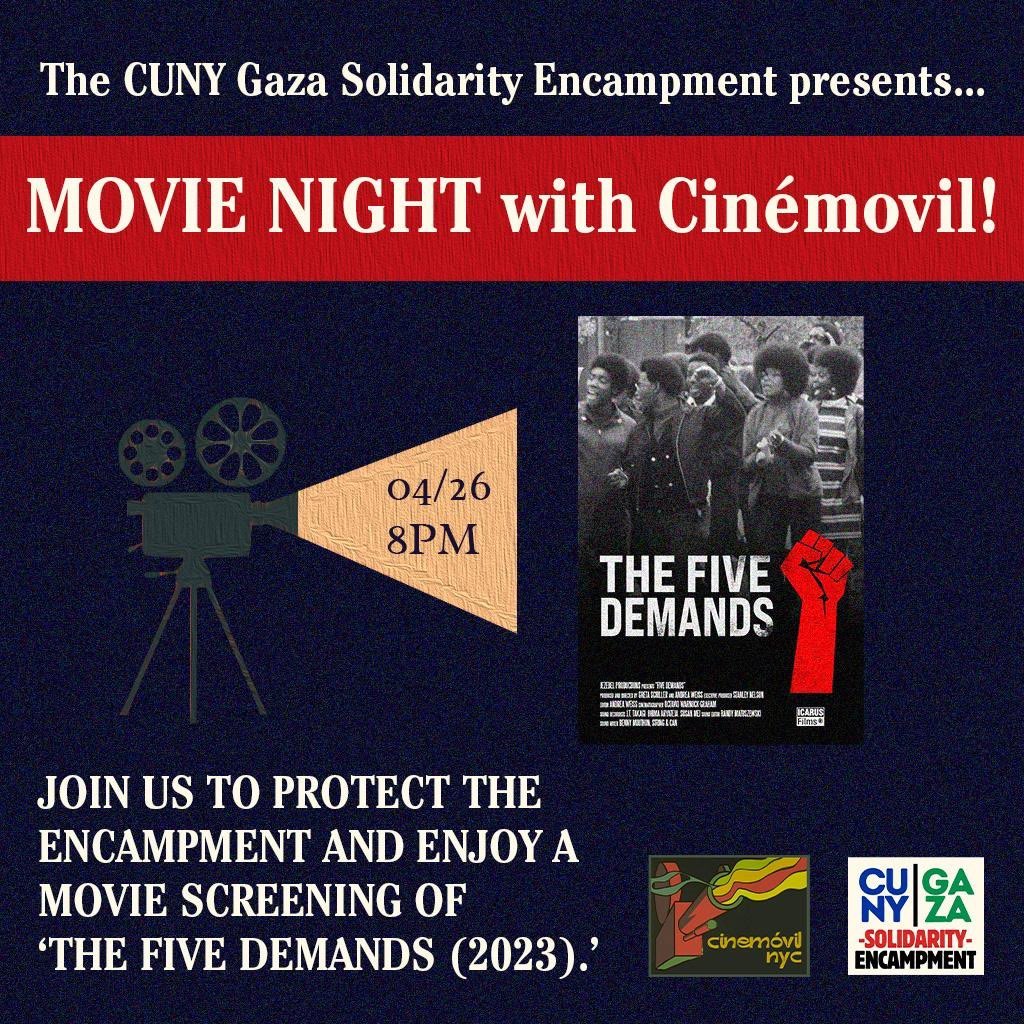 In 1969, Black and Puertorican students shut down @CityCollegeNY for 17 days. They protested the school's racist admissions policies, and the settler colonialism of its Harlem campus. Tonight, we put our Gaza solidarity encampment within the context of their rebellion.