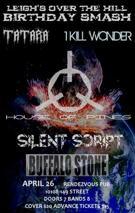 Tonight Leigh from House Of Pines Birth Extravaganza Featuring Tatara 1 Kill Wonder House Of Pines Silent Script Buffalo Stone #altrock #metal #progrock Doors 7pm Show 8pm @EdmontonOilers playoff hockey on all screens the perfect soundtrack to victory 10108 149st