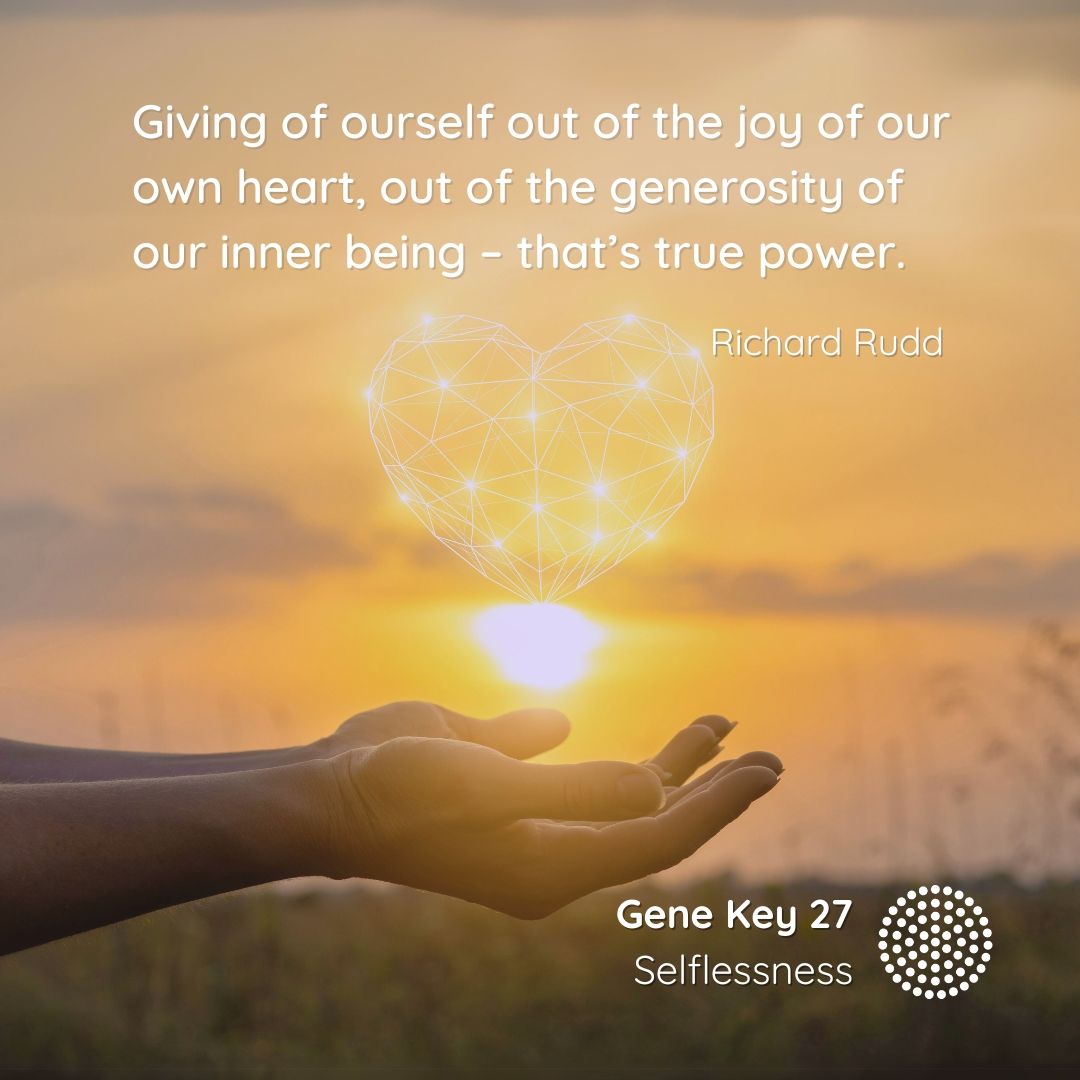 The Pulse – 21 Apr to 27 Apr – The 27th Gene Key moves from the Shadow of Selfishness to the Siddhi of Selflessness and it is the Way of Altruism

genekeys.com/pulse/27-selfl…

#genekeys  #genekey27 #altruism #selflessness  #thepulse