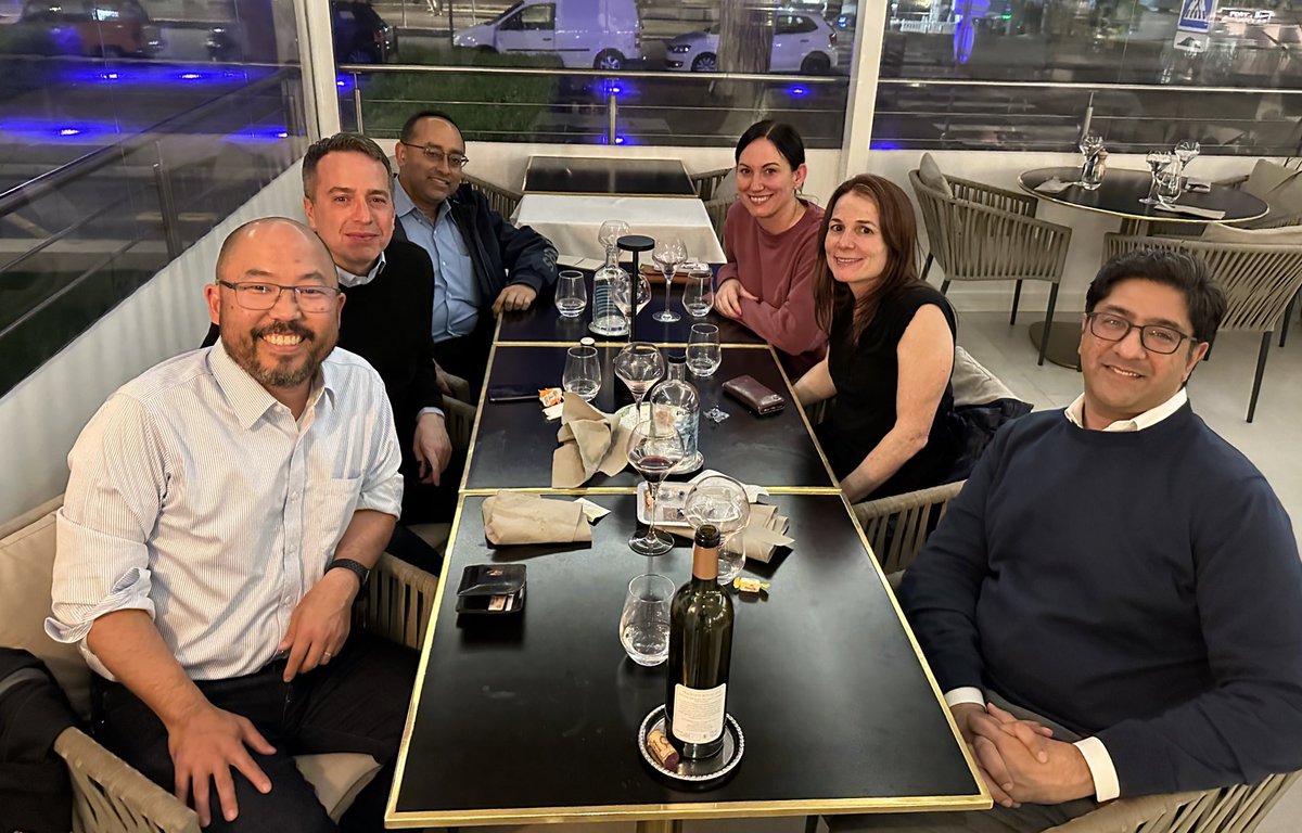 Lovely dinner with great company to cap a 12 hour day of stimulating talks and posters at #ESHMPN2024! #mpnsm @TheElfLab @RaajitRampal @MPNlab @bose_prithviraj #JohnMascarenhas @ESHaematology