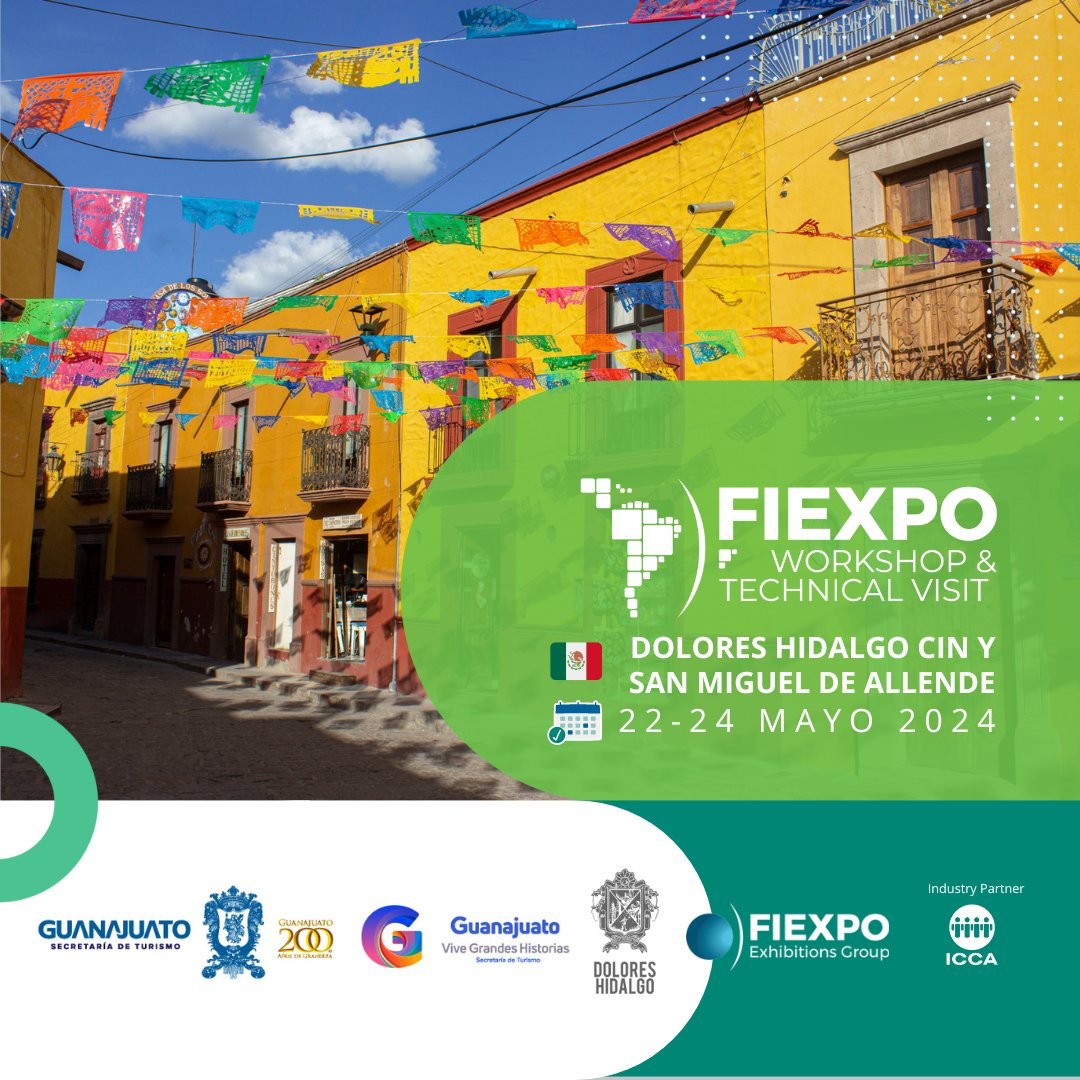 ¡En menos de 1 mes estaremos en una experiencia única en México! 🌟 El próximo 𝗙𝗜𝗘𝗫𝗣𝗢 Workshop &amp; Techincal Visit será un evento inolvidable en Dolores Hidalgo CIN y San Miguel de Allende, México, para tres días llenos de aprendizaje, networking y nuevas oportunidades.