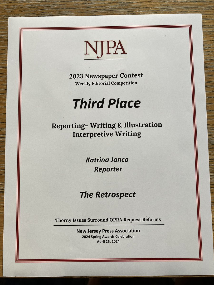 Happy to finally announce I got my first big girl journalism award! Thank you @CJGriffinEsq @delany_kate for speaking with me for the piece and thank you to @TheRetrospect for your support.