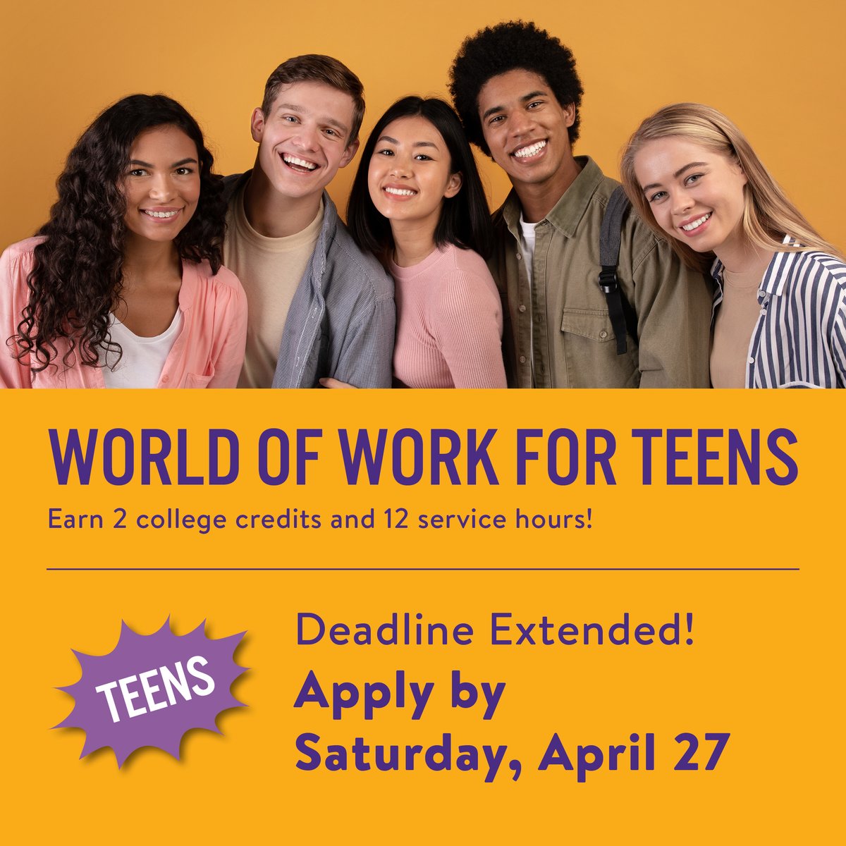 Reminder: The deadline to apply for World of Work for Teens is now Saturday, April 27! Teens: Learn More about our award-winning service-learning program for high school students and take advantage of this incredible summer opportunity. volunteer.queenslibrary.org/worldofworkfor… #QPLTeens