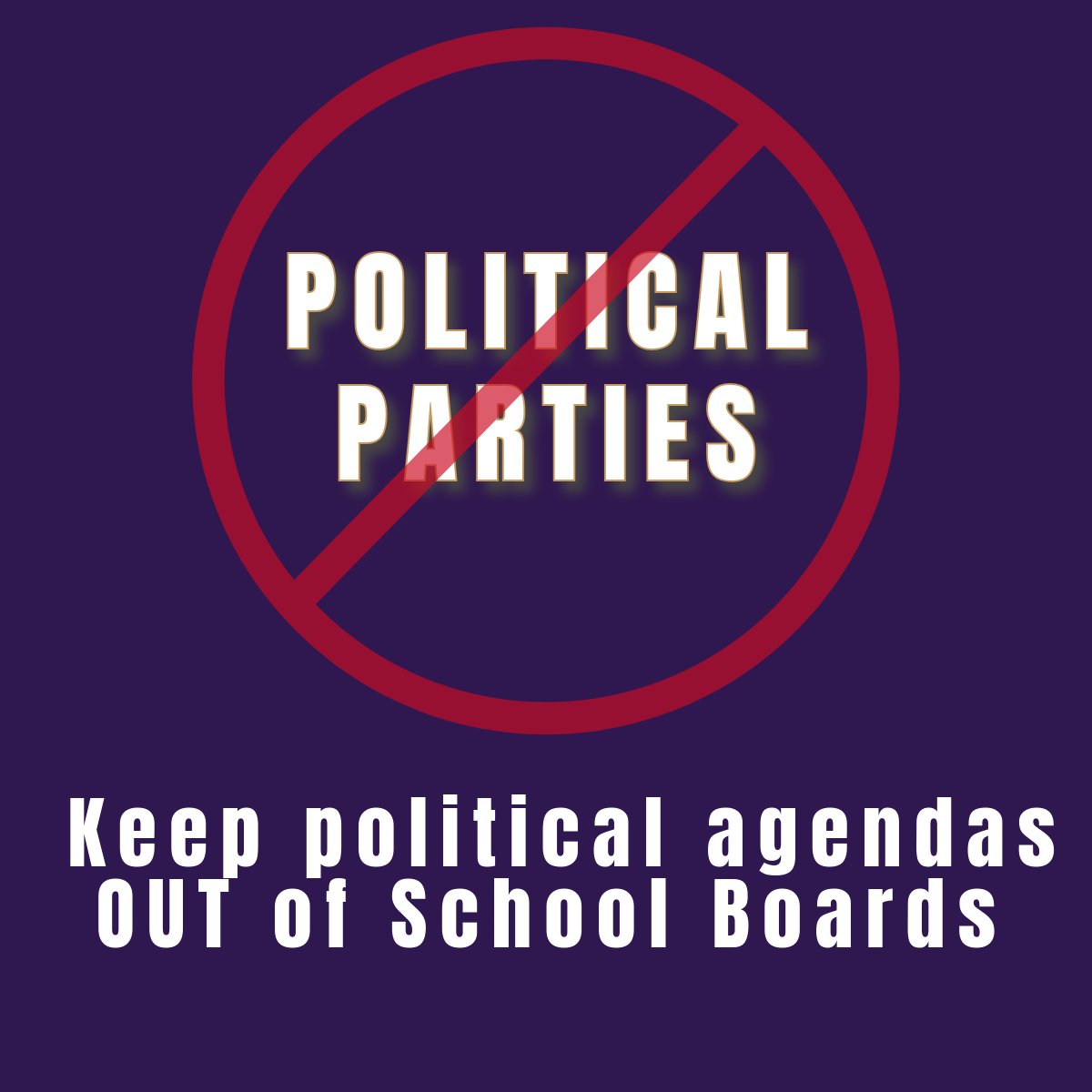 🚨 Trustees must have the best interests of kids, not the best interests of their party! 📚 Education should be the top priority. Tell your MLA to keep political parties out of school board elections. 🛑 #KidsOverPolitics #Bill20 #ableg #abed