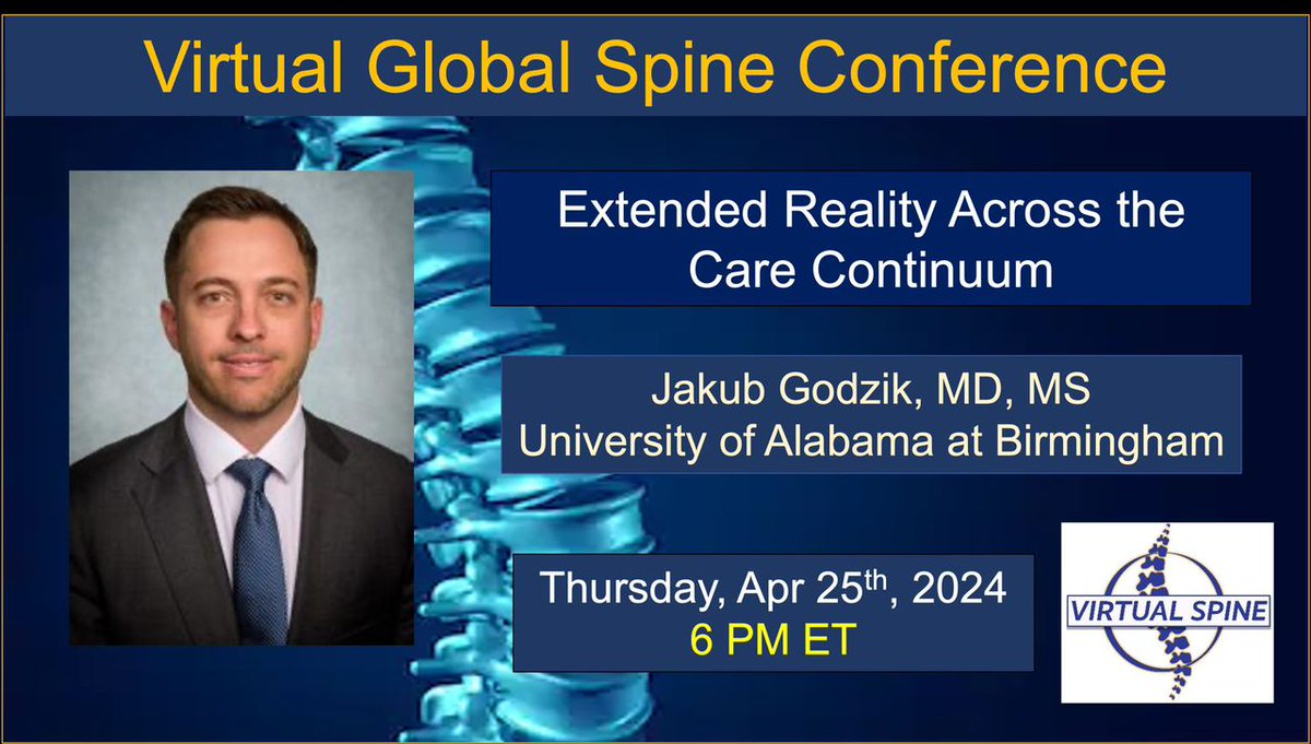 Dive into our latest #YouTube video featuring Dr. Jakub Godzik discussing how Extended Reality is shaping the future of neurosurgery throughout the care continuum. youtube.com/watch?v=4_1hUj… 
#VirtualReality #XRinHealthcare #innovation #techinmedicine #neurosurgery #orthopedics