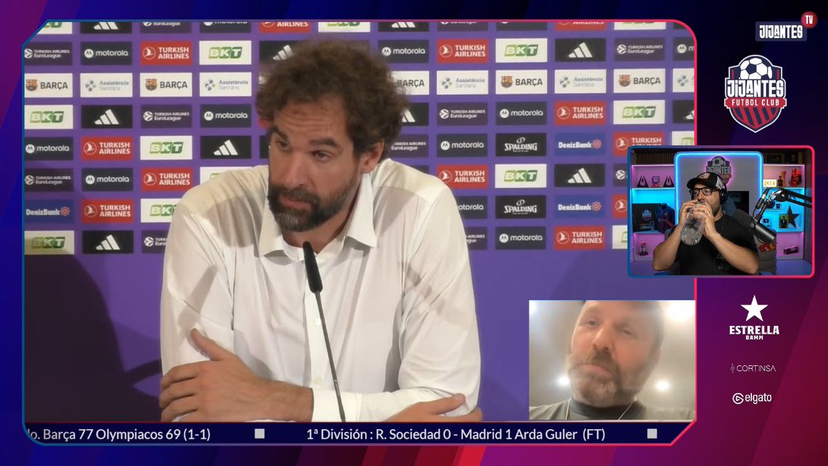 📺 DIRECTO @JijantesFC Grimau: 'Hoy hemos acertado en los momentos importantes del partido. No tendremos el descanso que tendrá Olympiakos pero es lo que hay.' 🏀 🔗 twitch.tv/gerardromero