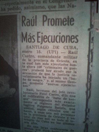 Raul Promises more Executions
Communism is violence