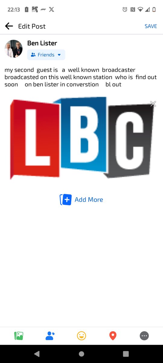 my second guest is a well known broadcaster broadcasted on this well known station who is find out soon on ben lister in converstion bl out