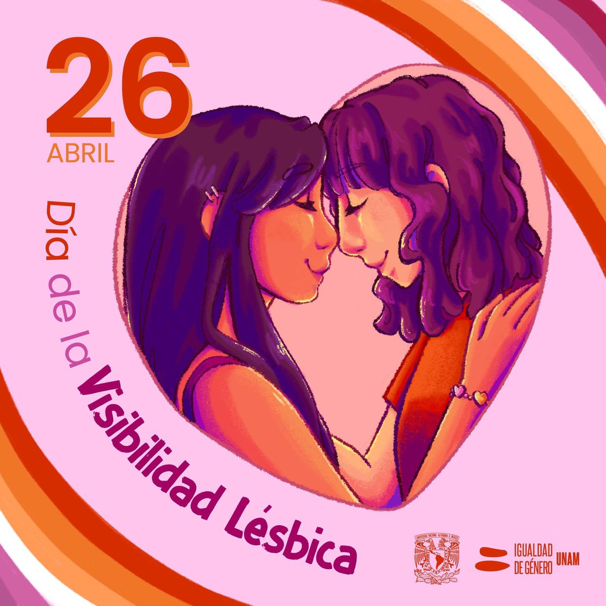 Hoy 26 de abril se conmemora el Día de la Visibilidad Lésbica. #DíaDeLaVisibilidadLésbica #LesbianVisabilityDay #lesbianas