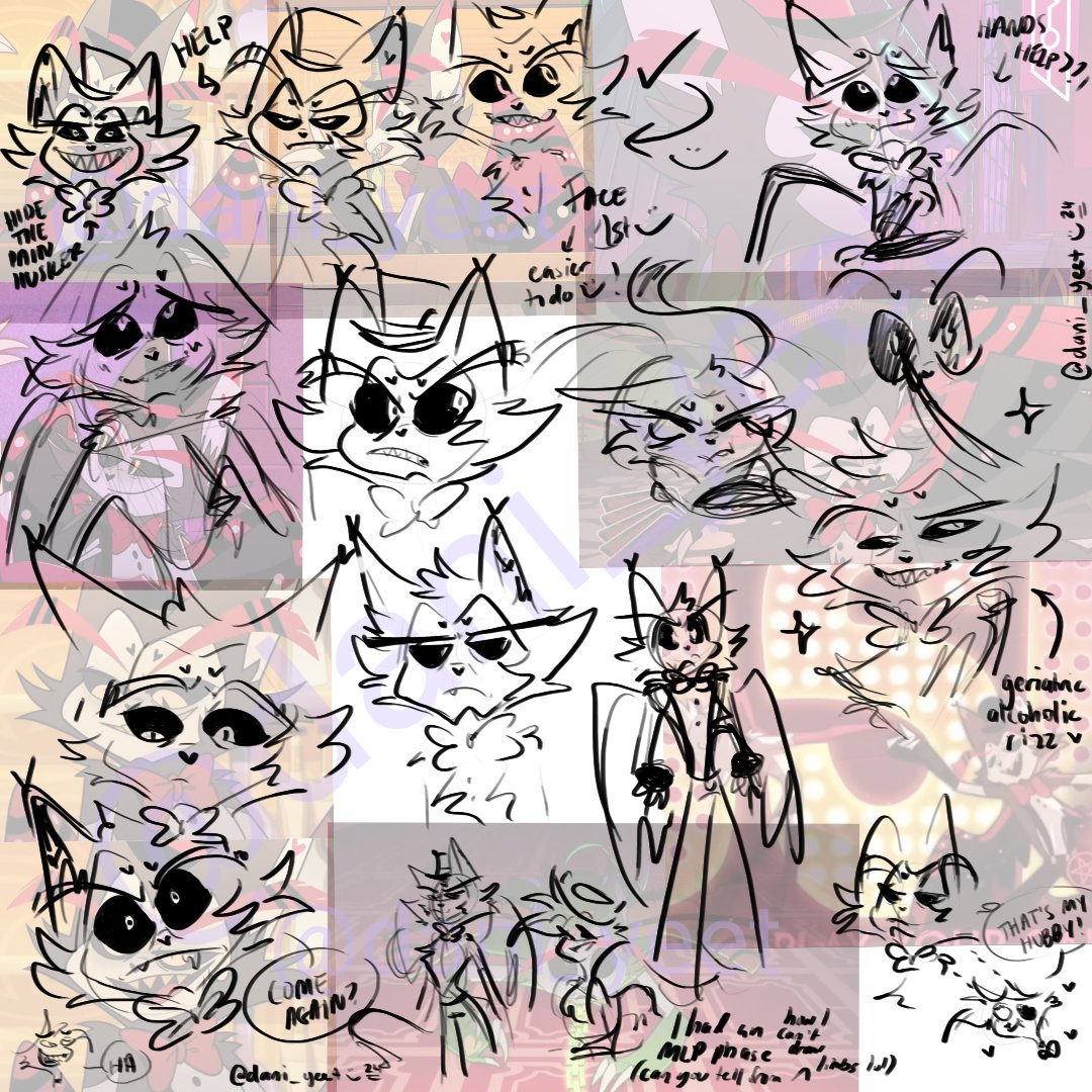 more #Husk doodles (i can't draw limbs 🤓)
#HazbinHotelHusk #husknation