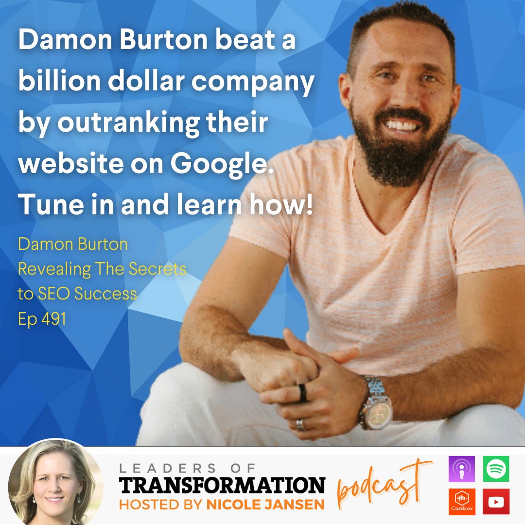 Damon Burton <a href="/entrepreneurDB/">Damon Burton</a> reveals the secrets to SEO success and how he outranked a billion dollar company: bit.ly/44e1qNf

#digitalmarketing #businessgrowth #transformation #podcasts