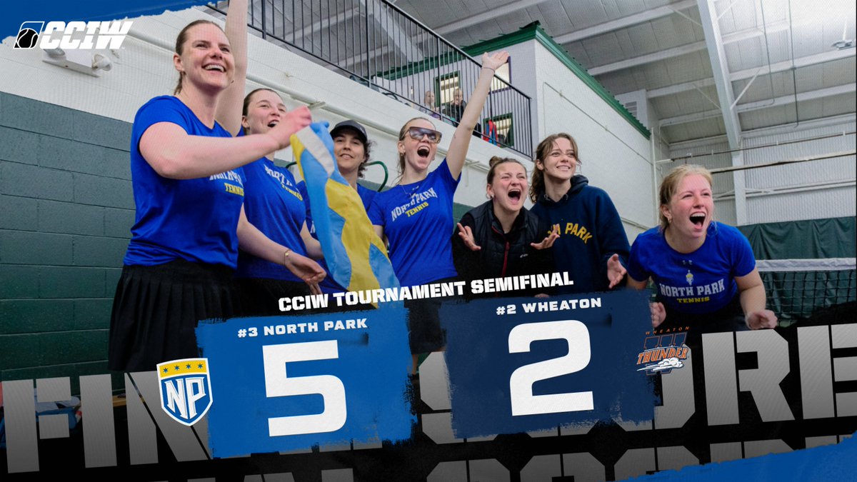 North Park does it again -- less then 24 hours after earning their first-ever CCIW Tournament win, the Vikings top Wheaton 5-2 in Friday's semifinal. NPU will meet North Central Saturday at 10 a.m. in the championship match. Tournament Central: cciw.org/sports/2023/7/…