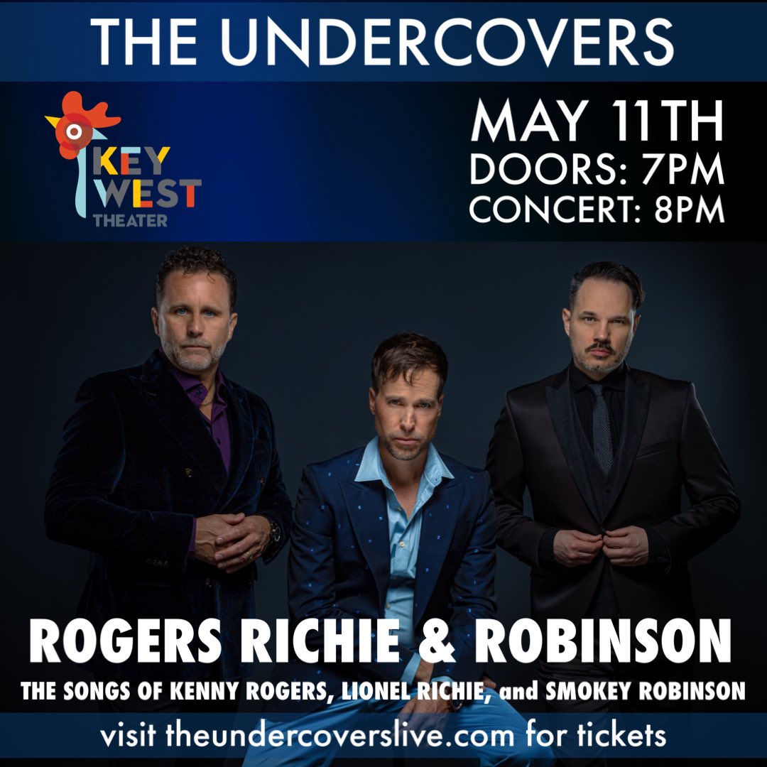 FLORIDA! We will be performing on MAY 11th at the Key West Theater! Follow us on Bandsintown for info & tickets here: bnds.us/cdya11 #theundercovers #rogersrichierobinson #lionelrichie #kennyrogers #smokeyrobinson #florida #keywest #keywesttheater