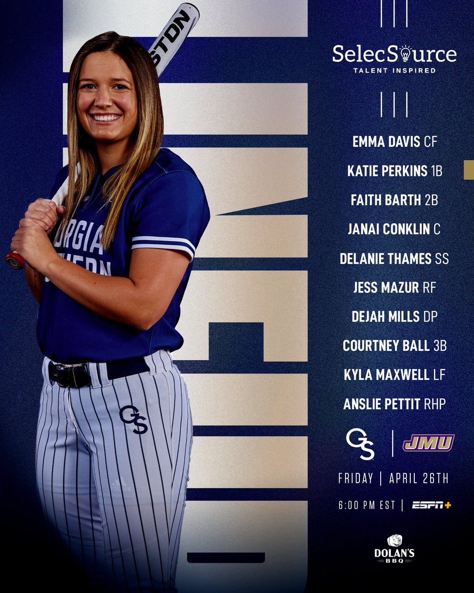 Here's your @SelecSource starting lineup for today's game vs JMU! #HailSouthern