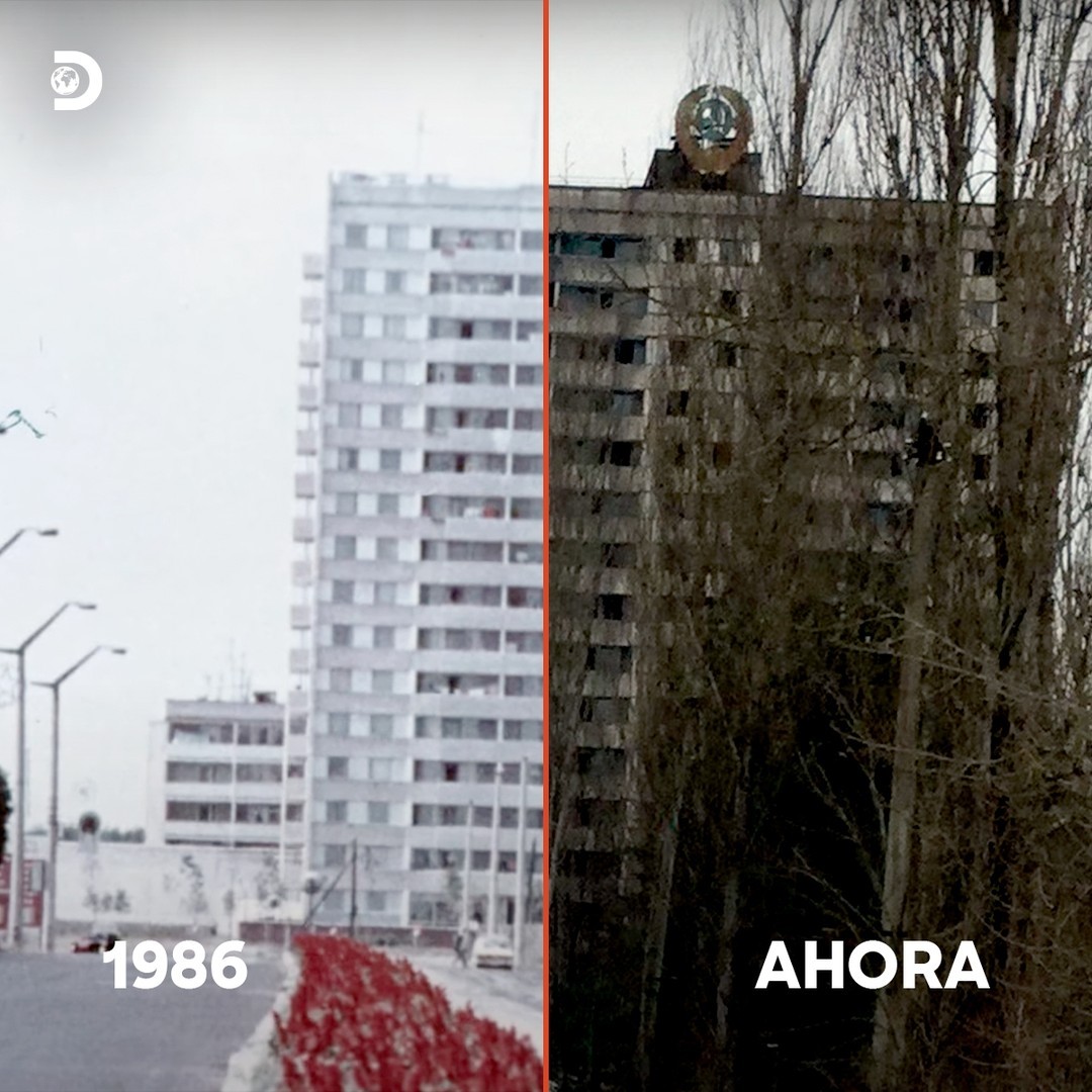 Hoy hace 38 años, el 26 de abril de 1986, un reactor 4 de la planta nuclear de Chernobyl explotó y liberó material radioactivo a sus alrededores. Hoy en día, es una ciudad fantasma y evidencia de lo que sucedió todos esos años atrás ☢️ Fuente: BBC