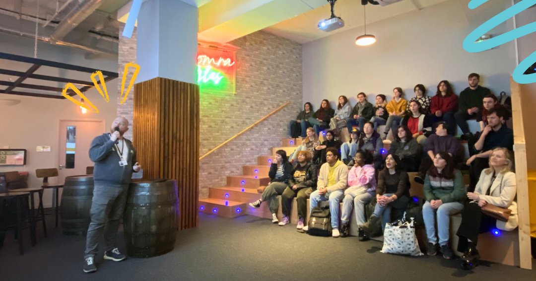 Our Dublin team had so much fun during a recent studio visit with students from Champlain College, with presentations from several team members, including our Creative Director, Darragh O’Connell, followed by a Q&A session. Thank you to all of the students for visiting with us!