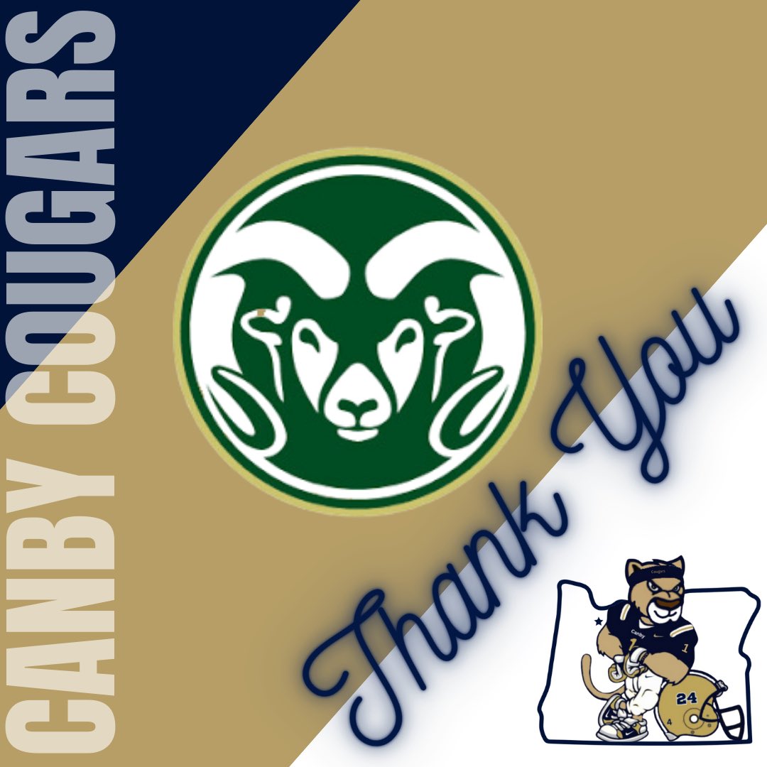 Thank you to @Adam_Pilapil from @ColoradoStateU for stopping in and seeing what Canby has to offer! #RISE @canbyschools @CanbyAthletics @CanbyHighSchool