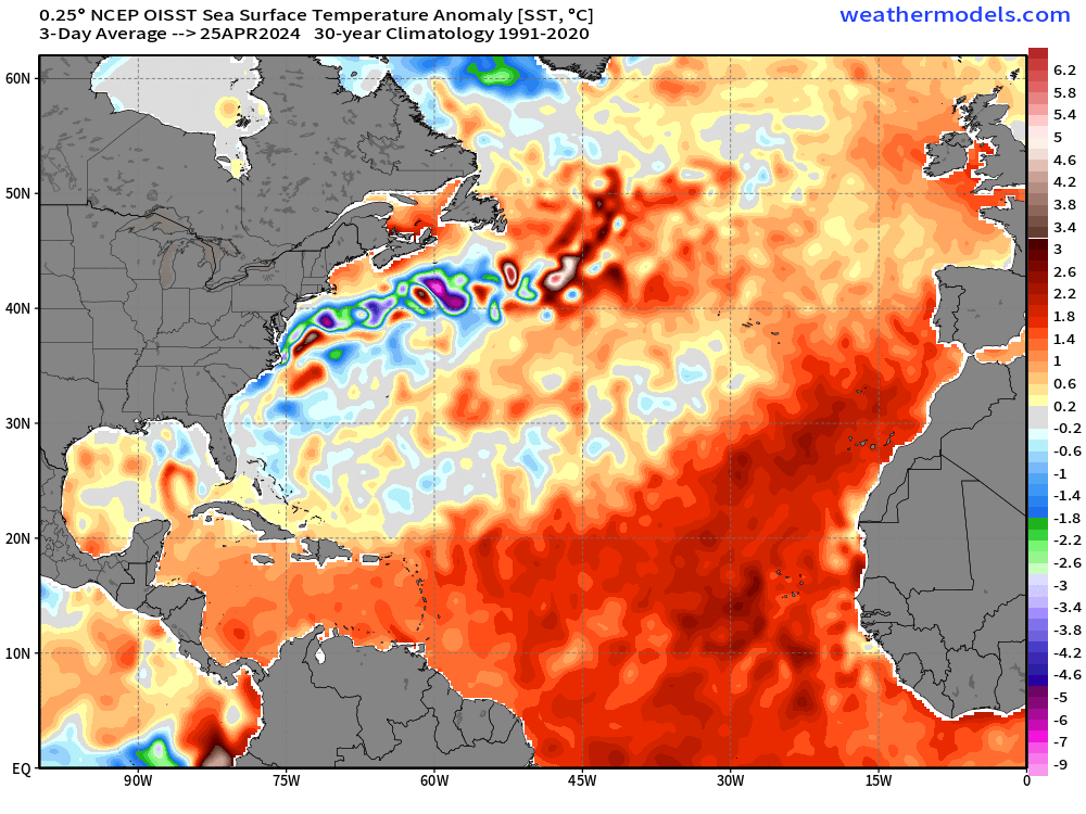 The tropical Atlantic continues to run in some uncharted territory. One of several ingredients for a busy hurricane season...but hard to ignore