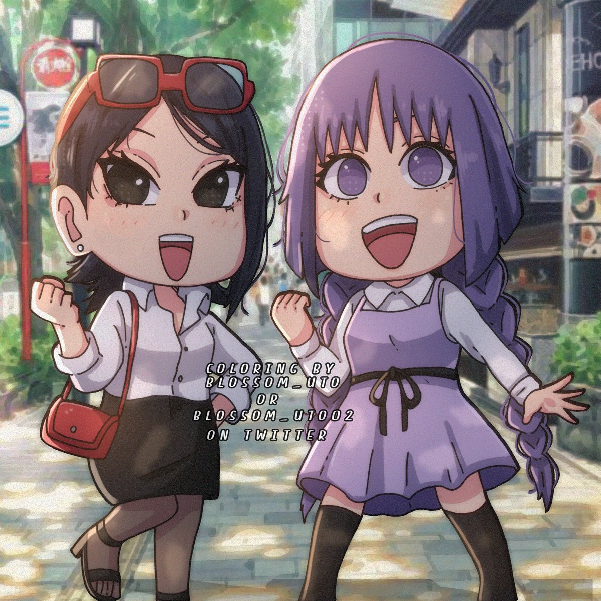 Sarada Uchiha and Sumire Kakei Coloring 🥗🫐 Manga : Boruto SD