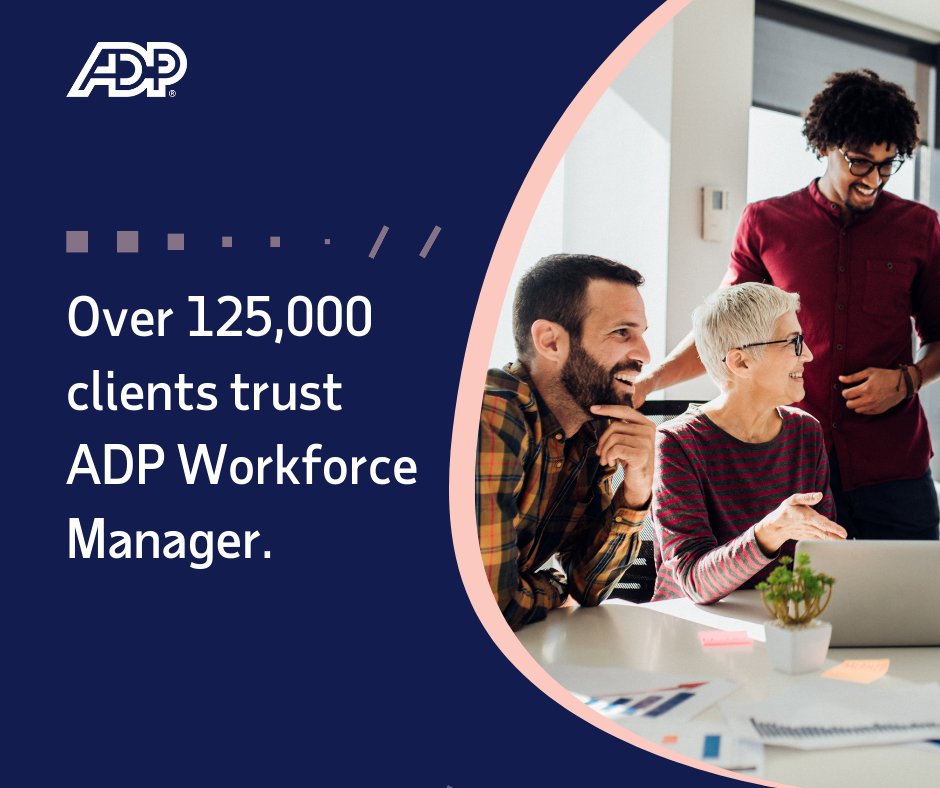 Clients are already getting MORE with ADP. Join them and switch to a solution that goes beyond time and attendance.

adp.ca/en/what-we-off…

#ADPCanada #WorkforceManagement #TimeAndAttendance #HR #Payroll