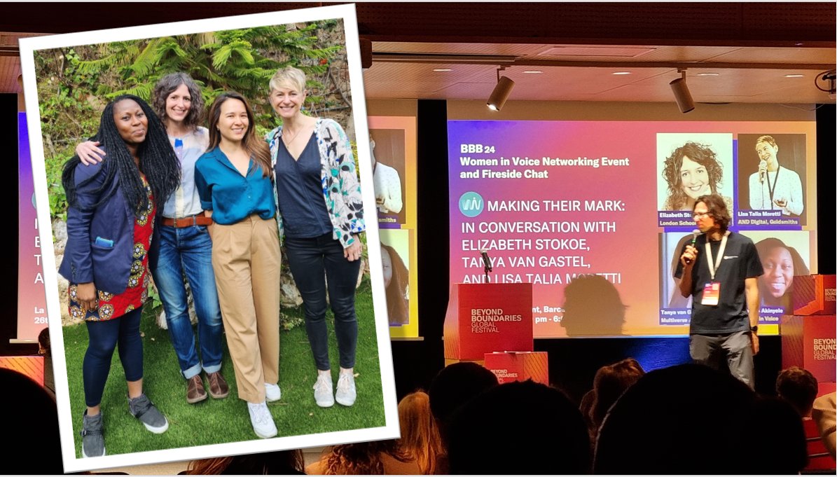 From the screen to the garden! 💻🌿 As @CDInstitute_ #BBB24 drew to a close, it was wonderful to participate in @WomenInVoice's 'fireside' chat with brilliant women in #AI: Executive Director Deborah Akinyele @LisaTalia Moretti and Tanya Van Gastel @themultiverseai #EMCA #CxD