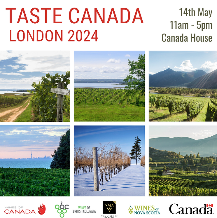 #BCWine is coming to London! Alongside producers from Ontario and Nova Scotia, BC wineries will be in attendance for #TasteCanada on May 14.

Learn more 👉  bit.ly/3Ug31gP

If you have UK wine professionals in your network, please share this opportunity with them.