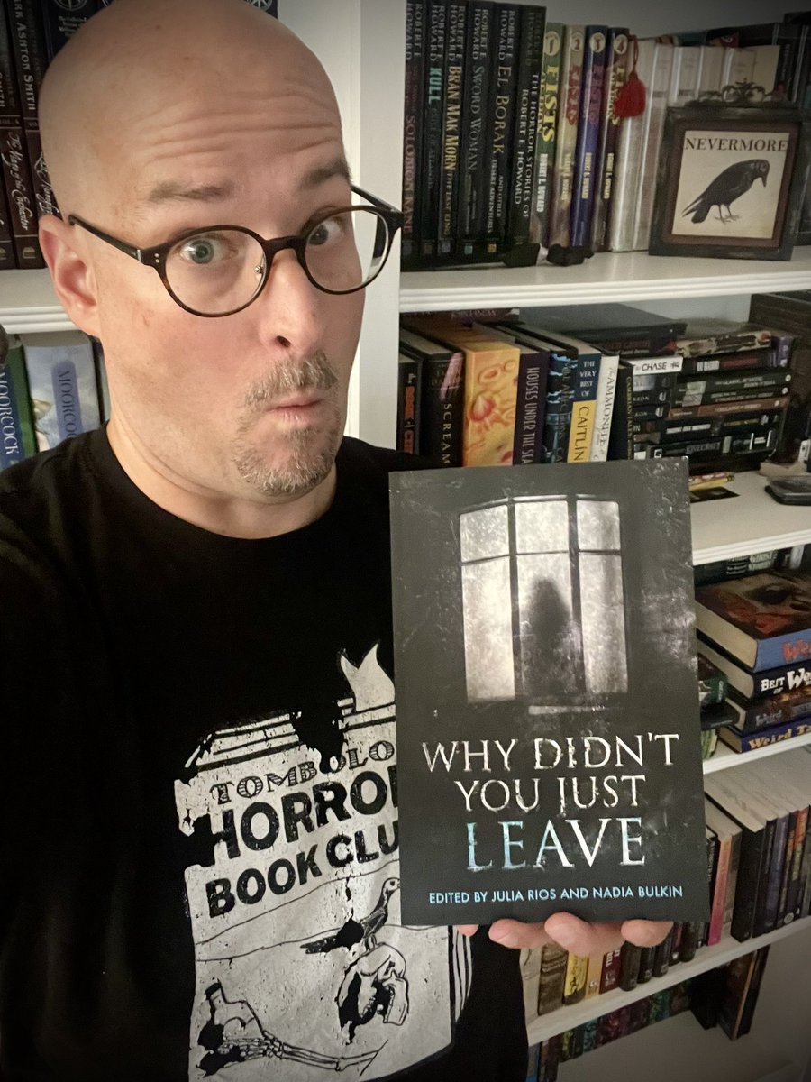 Love when #bookmail catches me unawares! Looking forward to this, our Nov @TomboloBooks Horror Book Club pick, & discussing it w/ @nadiabulkin & @omgjulia WHY DIDN’T YOU JUST LEAVE (@CursedMorsels) is a haunted house antho aimed at answering @thejessicaberg perennial question!