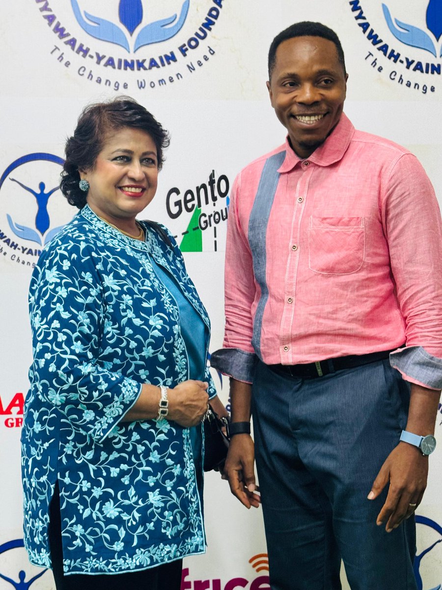 It was great to catch up again with Her Excellency @aguribfakim in Sierra Leone after our first meeting at MIT 10 years ago. She is a phenomenal human being and such joy as we both supported our sister, Madam Tuma Gento-Kamara, to launch her foundation. #RadicalInclusion