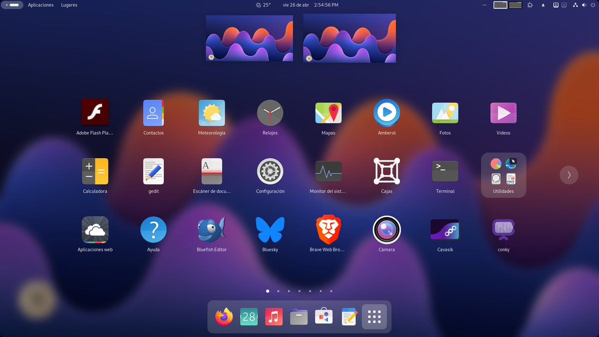 humbertovill68's tweet photo. #ViernesDeEscritorio Fedora 40 Workstation con tema e iconos Yaru Purple #linux #opensource #fedora40 #gnomedesktop https://t.co/TaWfGIQ50A