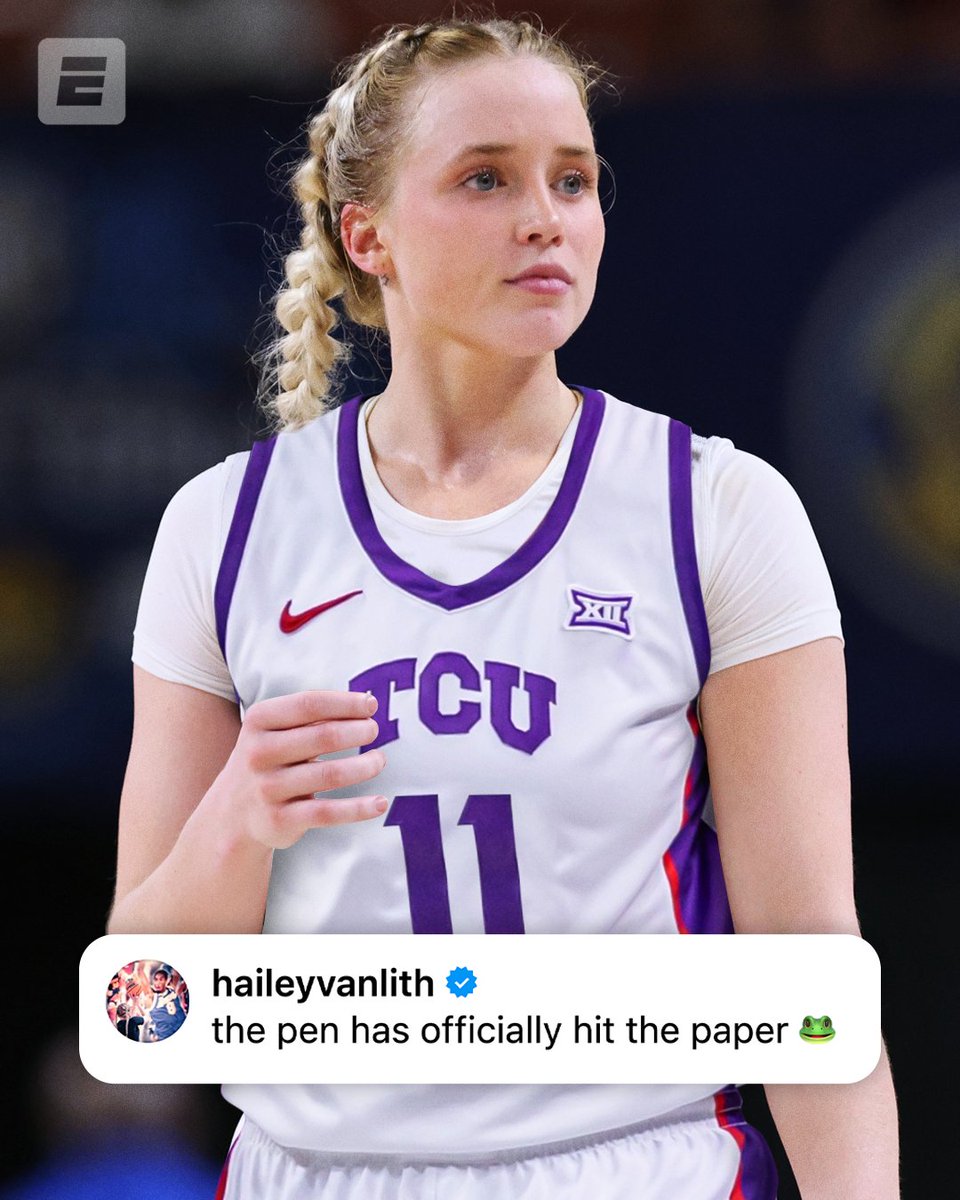 Hailey Van Lith has officially transfered to TCU for the 2024-25 season, she posted Friday on social media.