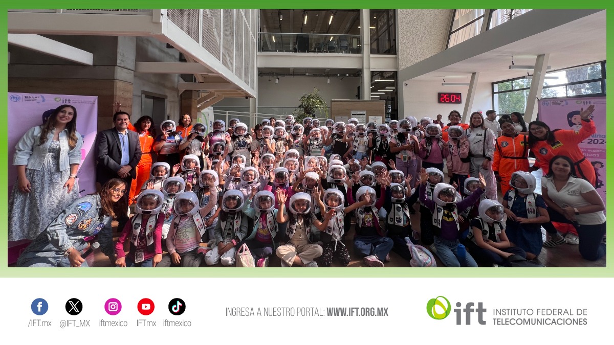 En el marco del #DíaDeLasNiñasEnLasTIC el <a href="/IFT_MX/">IFT</a> realizó en su sede de Iztapalapa el "Campamento Espacial Niñas en las TIC", donde niñas de entre 7 y 15 años participaron en diversas actividades como lanzamiento de cohetes pequeños, creación de un telescopio y un robot.