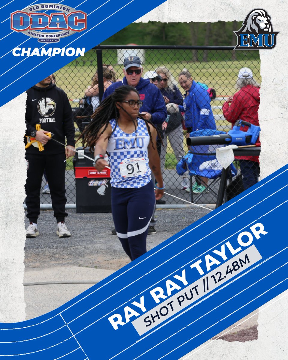 𝙎𝙃𝙀 𝘾𝘼𝙉 𝙏𝙃𝙍𝙊𝙒 𝙏𝙊𝙊!! Ray Ray Taylor captures her second ODAC title of the day with a victory in the shot put! 🏅 #RoyalPride | #CompeteTogether