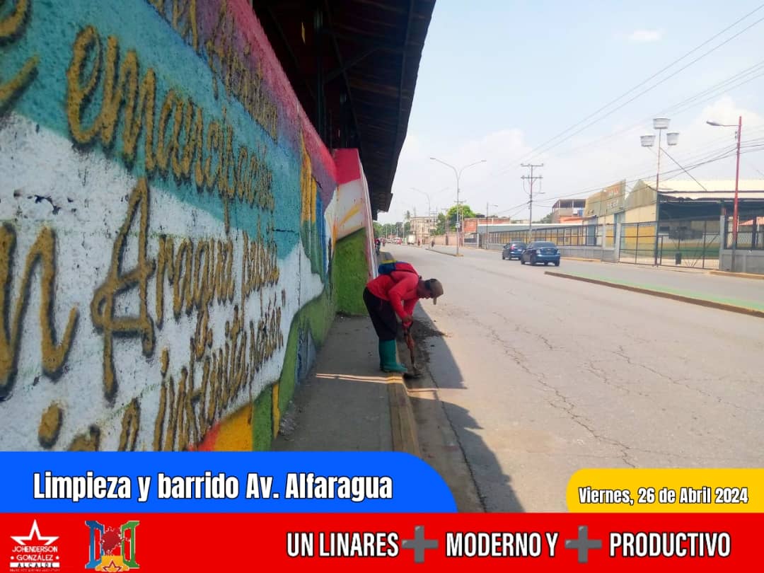 #26Abr | El equipo de hombres y mujeres, continúan comprometidos con el plan #LinaresLimpioModernoYProductivo en los diferentes espacios de nuestro Municipio Francisco Linares Alcántara, pensando siempre en el bienestar del pueblo linarense ¡Seguimos trabajando!