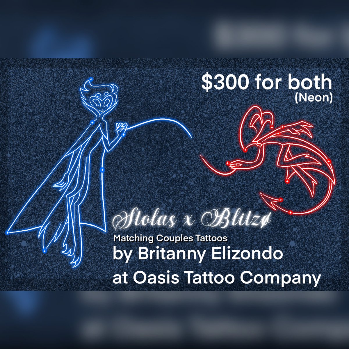 I made some #matchingtattoos for #HelluvaBoss fans like myself!!! My favorite couple and characters!
I can do custom Helluva Boss or #HazbinHotel #tattoos so stop on in and see me!
•
•
•
#helluvabossfanart #helluvabosstattoo #couplestattoos #stolasxblitzo #stolasxblitz