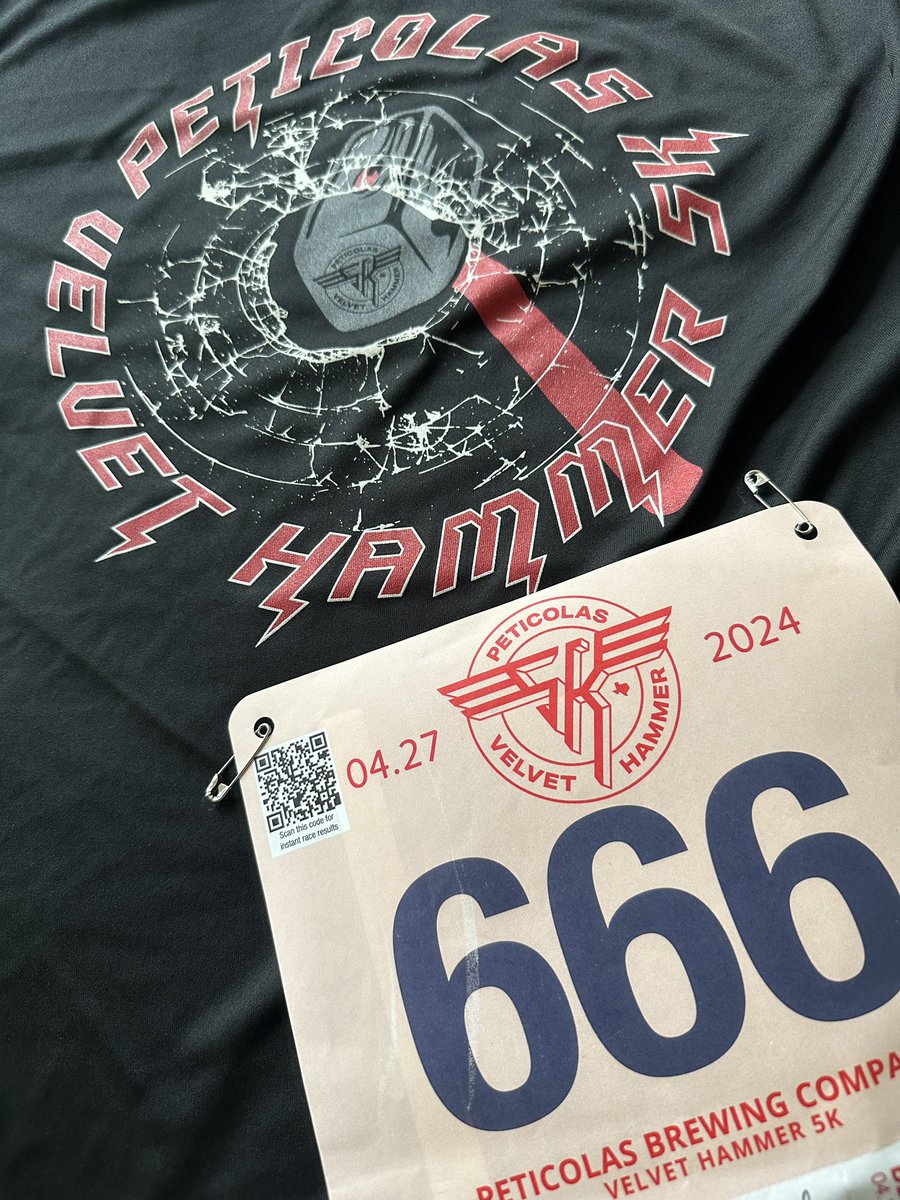 Guess who got the Runnin’ with the Devil number for the 5k?