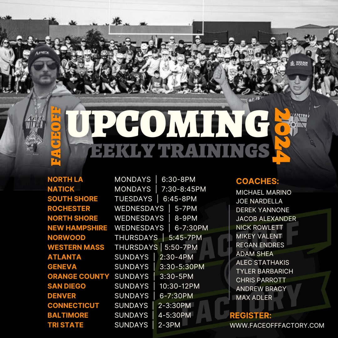 Spring is in FULL swing and FOF has the training you need to DOMINATE now as well as some great SUMMER programs to get you better for club season! 👊 • Come work with the best staff in the business against the best competition around PERIOD. Register at faceofffactory.com