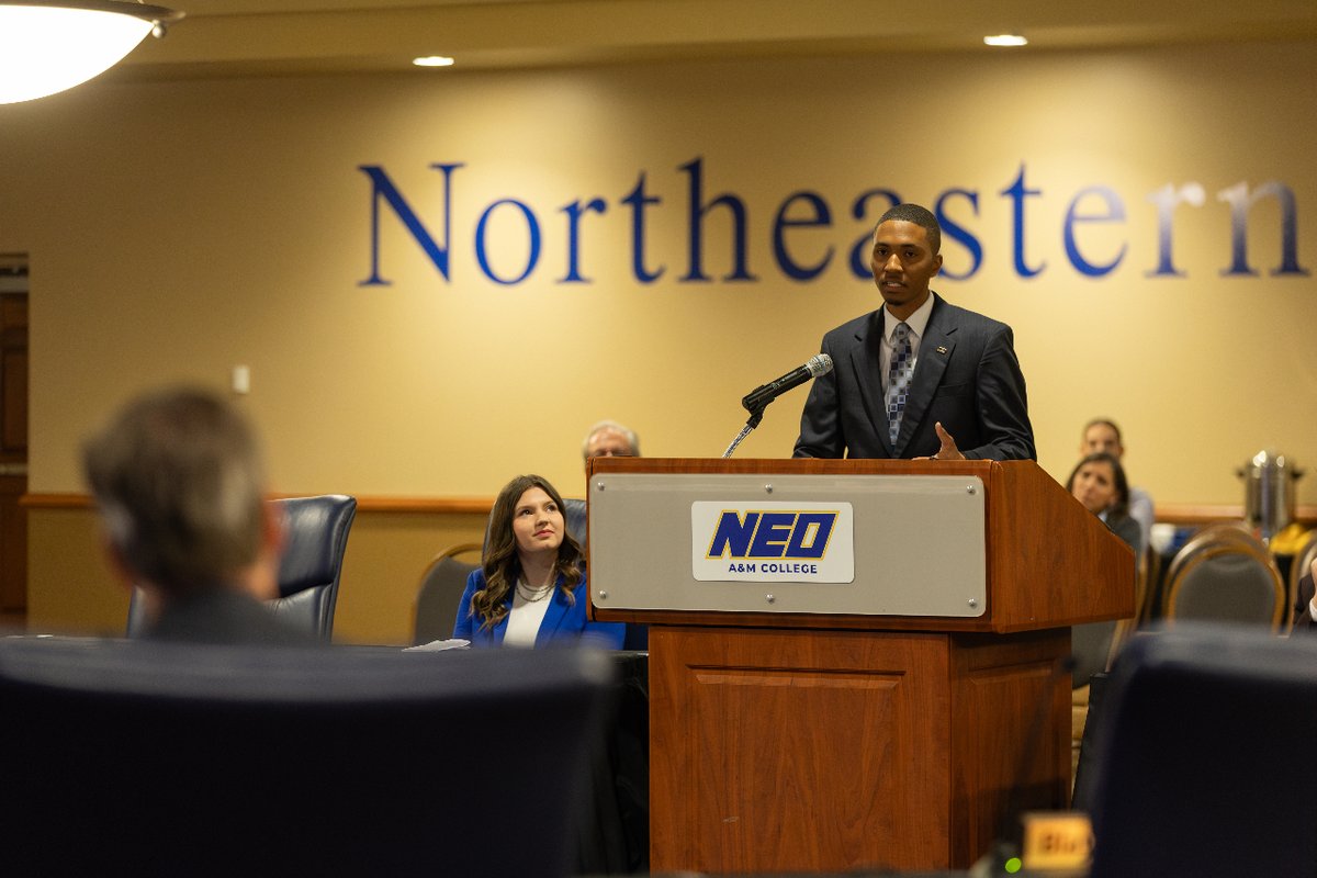 NEO had the privilege of hosting the OSU/A&M Board of Regents board meeting this week. The Regents engaged with NEO students, faculty, and staff and college and university presidents from across Oklahoma. #gogoneo View more photos: flic.kr/s/aHBqjBnWYT